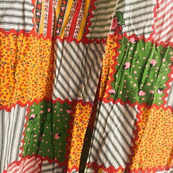 Vintage 60’s 70’s patchwork style cotton dress - Picture 3 of 5